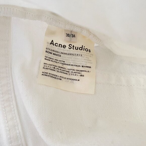 Acne Studios THE ROW White Jean, size 30. - Picture 7 of 11